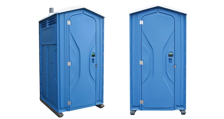 Long-term porta potty units on site in Benton Harbor, Michigan
